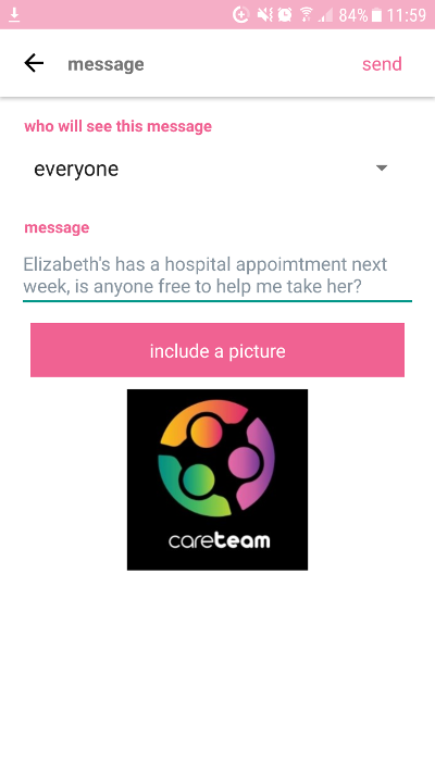 CareTeam App Messaging